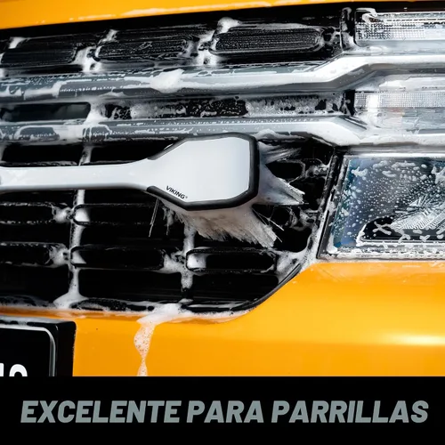 Miniatura 3 de VIKING Cepillo de lavado de coche, cepillo para ruedas y guardabarros, limpiador de neumáticos de mango largo para detallado de automóviles, 16.5