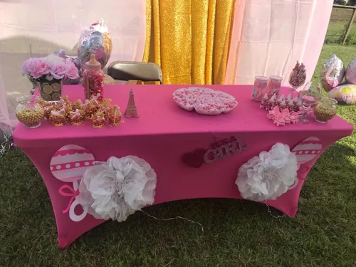 Miniatura 3 de YOUR CHAIR COVERS - Fundas rectangulares de elastano para mesa de 6 pies, mantel ajustado para eventos de boda, decoraciones de patio, tela elástica