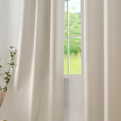 Miniatura 4 de WUBODTI - Cortinas opacas 100% crema para dormitorio o sala de estar de 84 pulgadas de largo, 2 paneles, cortinas modernas de aislamiento térmico