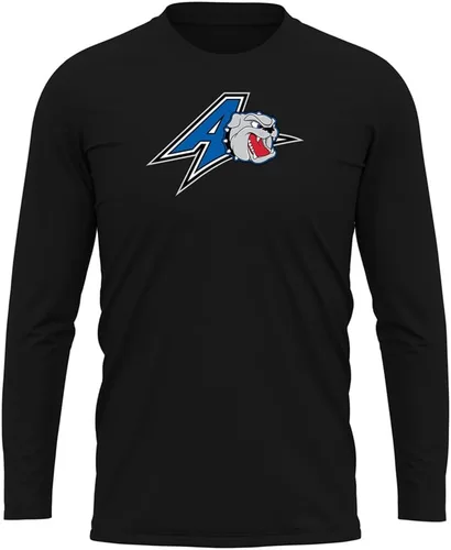 Miniatura 144 de Camisa deportiva de manga larga oficial de la NCAA Collegiate para hombre, colección negra con logotipo primario