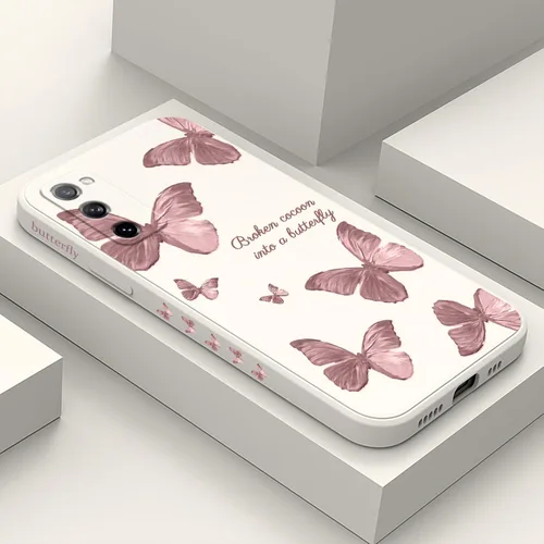 Miniatura 14 de LEECG para Samsung Galaxy S20 Funda, Diseño Creativo Lateral con Forro de Microfibra de Silicona Suave con Patrón de Flores para Cubierta de negro