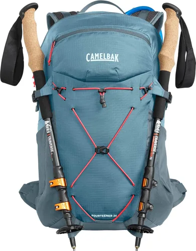 Miniatura 5 de CamelBak Women's Fourteener 24 Hydration Reservoir Hiking Backpack Azul ahumado/Coral Fiery 2.0