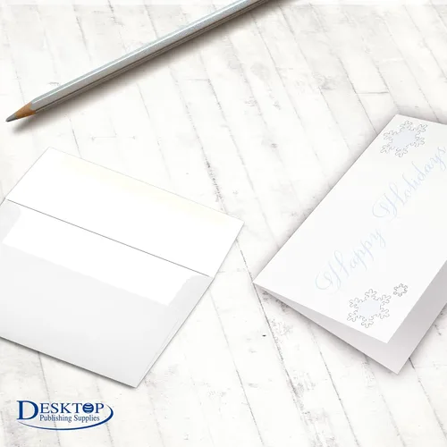 Miniatura 3 de Desktop Publishing Supplies Tarjetas de felicitación y sobres blancos de 80 libras - Medidas del papel (11" X 8 1/2") y mitad se pliega a