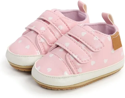 Miniatura 6 de SOFMUO Zapatos deportivos de piel sintética para bebés, niños y niñas, con suela de goma suave, mocasines Oxford para recién nacidos