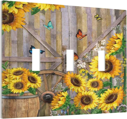 Miniatura 26 de Rainbow in the Clouds - Placas de Pared de Doble Interruptor de 2 Posiciones, Panel de Arte Rosa, Cubierta de Interruptor de Luz, Placa Frontal Arco
