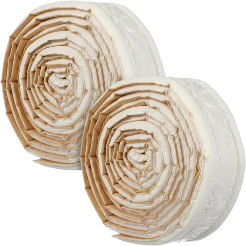 iplusmile 2 piezas de moldura autoadhesiva, papel tapiz adhesivo 3D, líneas de pared para despegar y pegar, moldeado de espuma de corona, decoración
