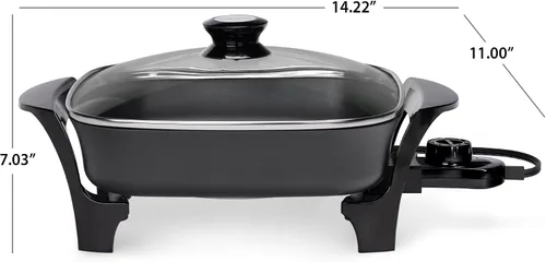 Miniatura 8 de Presto 06626 Sartén eléctrica de 11 pulgadas con tapa de vidrio