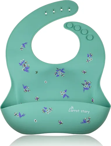 Miniatura 2 de Baberos de bolsillo 100% de silicona para bebés, baberos lavables impermeables, sin BPA, aptos para microondas y lavavajillas, juego de 2