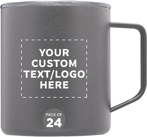 Miniatura 17 de Kenai - Tazas de viaje personalizadas con recubrimiento en polvo, 13.5 onzas, juego de 6, paquete personalizado a granel, doble pared, perfectas