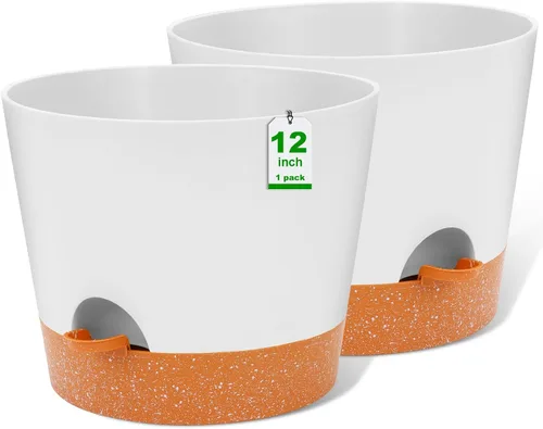 Miniatura 13 de GARDIFE Macetas de 10/9/8 pulgadas para plantas de interior, macetas auto-regantes, macetas de riego automático, macetas de flores, negras