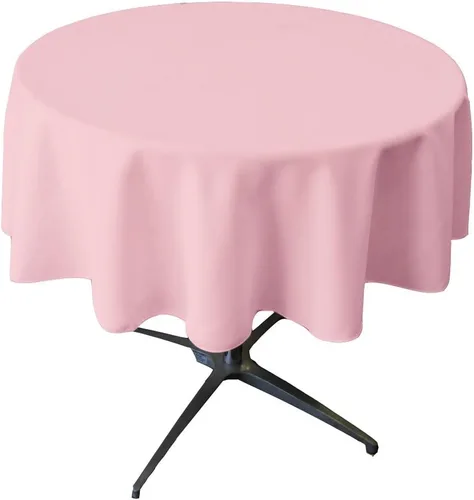 Miniatura 28 de LA Linen - Mantel redondo lavable de popelina de poliéster, resistente a manchas y arrugas, 51", mantel de tela para comedor, cocina, fiesta, Negro