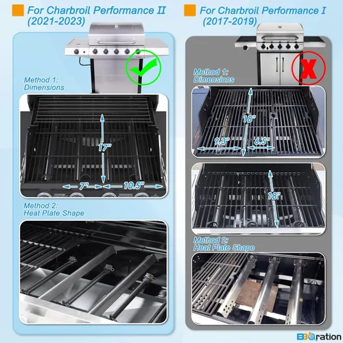 Miniatura 3 de Rejilla de parrilla de 17 pulgadas para Charbroil Performance 5 quemadores 463448021 463449021 463450022 463451022 463455021 463458021, rejilla