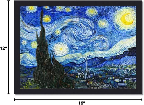 Miniatura 5 de ELITEART -Van Gogh (12x16, La noche estrellada)