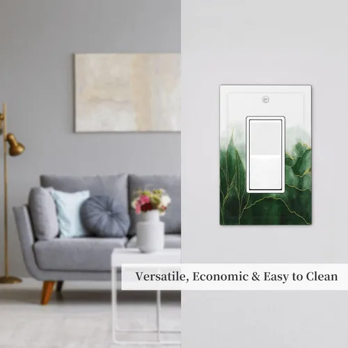 Miniatura 50 de Placa Decorativa de Pared de Granja Rústica con Cuerno de Madera para Puerta de Granero 1 Banda Duplex Cubiertas de Toma Eléctrica Soltera