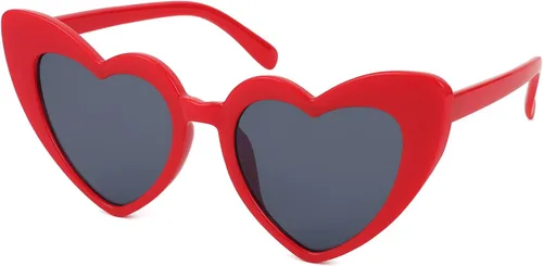 FEISEDY Gafas de sol vintage en forma de corazón para mujer, gafas de amor con estilo B2421-P1
