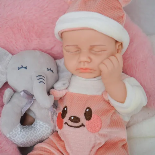 Miniatura 20 de Muñeca de bebé Reborn de 12 pulgadas, muñeca de cuerpo completo de silicona, muñecas de bebé Reborn de silicona de cuerpo completo, recién nacida