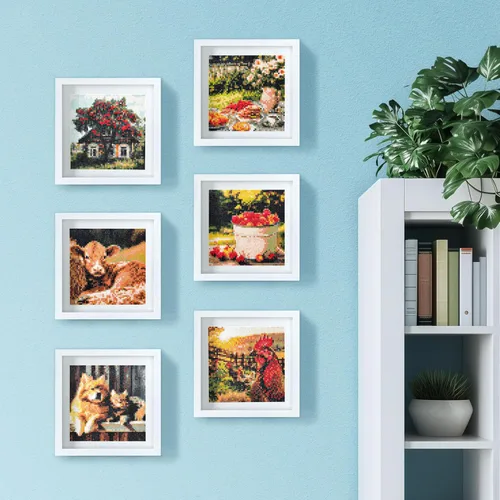 Miniatura 4 de LuwoArte Paquete de 6 Kits de Pintura de Diamantes para Adultos – Kits de Arte de Diamantes con Tema de Campo – Arte de Gemas DIY de Taladro