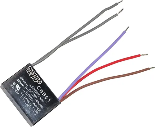Miniatura 25 de HQRP Condensador compatible con ventilador de techo Hampton Bay 4.5uf+5uf+6uf 4-Wire CBB61