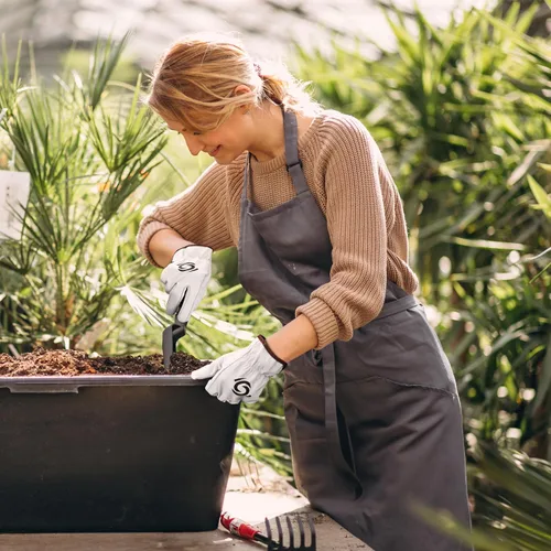 Miniatura 5 de Paquete de 12 pares de guantes de trabajo de cuero para almacén, guantes de jardinería y construcción para hombres y mujeres, guantes de trabajo