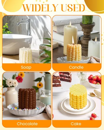 Miniatura 5 de Molde de silicona en forma de maíz, moldes de maíz 3D, molde de caramelo de alimentos artificiales, moldes de mousse de postre francés, molde