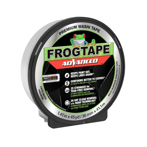 Miniatura 12 de FrogTape Advanced Painters - Cinta adhesiva multisuperficie de 1.5 pulgadas de ancho (1.41 pulgadas x 45 yardas) con bloque de pintura, se adapta a