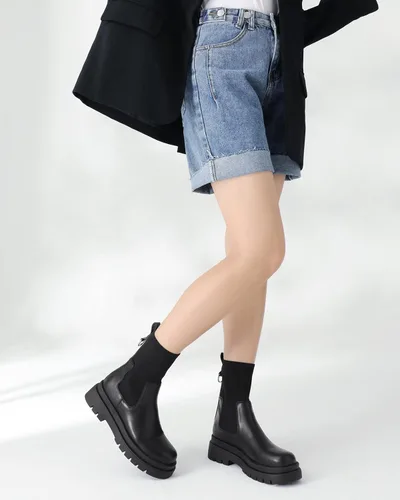 Miniatura 4 de Shoe'N Tale Chelsea - Botines para mujer, con plataforma elástica, suela elástica, antideslizantes, punta redonda, sin cordones
