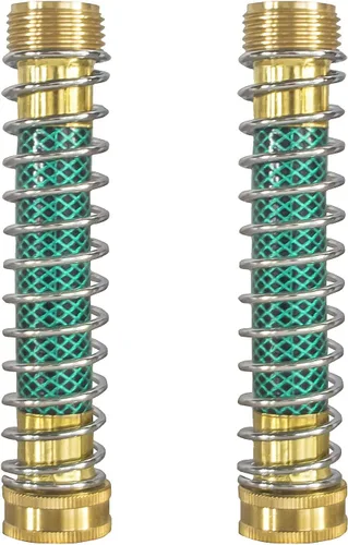 Miniatura 6 de Hourleey Protector de manguera de jardín, adaptador de extensión de manguera con resorte helicoidal, paquete de 2