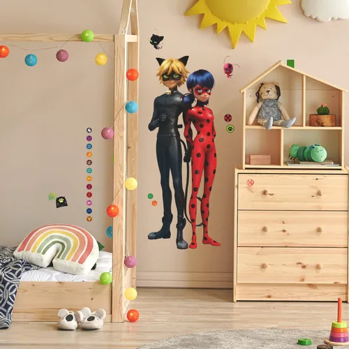 Miniatura 5 de RoomMates Miraculous: Tales of Ladybug and Cat Noir - Calcomanías de pared gigantes, vinilo, 15.65 x 41.33 pulgadas