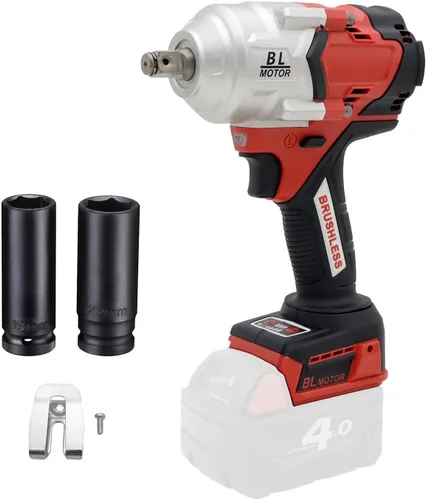 Miniatura 9 de Llave de impacto inalámbrica sin escobillas de 18 V, 3/4 pulgada, torque máximo de 1100 pies/libra (1500 Nm), ajuste de 4 velocidades, arranque