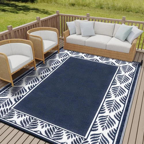Miniatura 45 de HUGEAR Alfombra para RV Exterior Tapete Impermeable Alfombras para Exteriores 9'x12' para Patios Liquidación Alfombra Exterior Alfombras de Camping