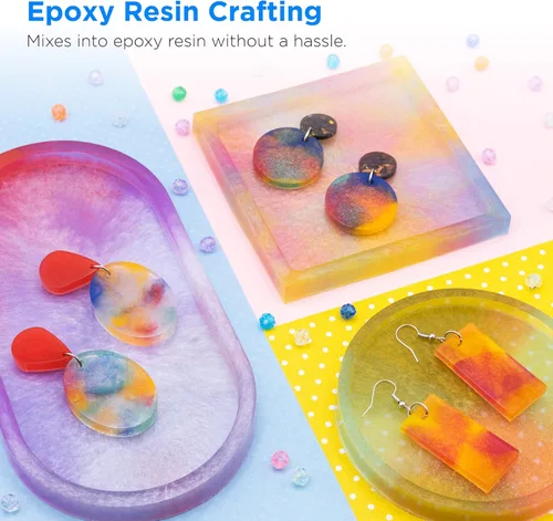 Miniatura 3 de Rolio Polvo Mica, 5g, 15 Bolsas - Pigmento de Color Nacarado - Juego de Arte para Resina Epóxica - para Fabricación de Jabón, Esmalte de Uñas