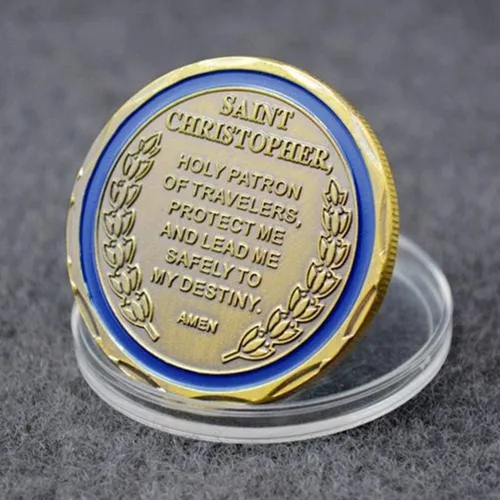 Miniatura 3 de Moneda de oración de San Cristóbal Proteger de Estados Unidos