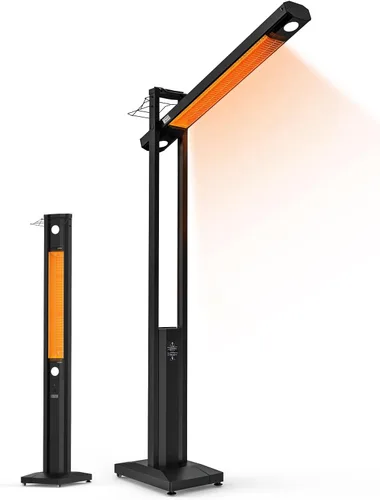 onlyfire FlexRay - Calentador eléctrico infrarrojo de 80 pulgadas para uso en interiores y exteriores, calentador independiente con control remoto