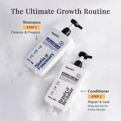 Miniatura 8 de Champú de biotina y romero para el crecimiento del cabello: Champú para la pérdida de cabello para cabello fino infundido con ingredientes ricos