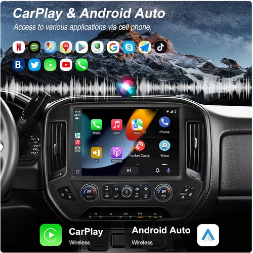 Miniatura 5 de Actualización estéreo de radio QLED de 13.1 pulgadas para Chevy Silverado y GMC Sierra 2014-2018, unidad principal de 8 núcleos 4 GB+64 GB