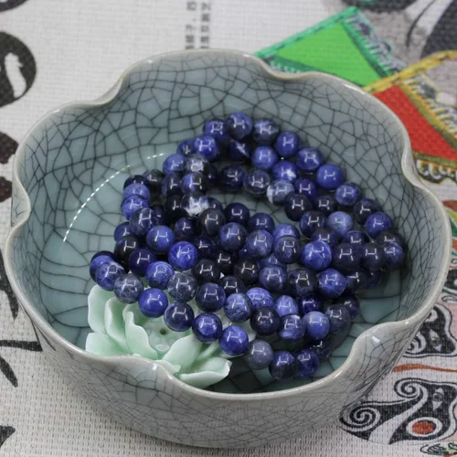 Miniatura 76 de Amandastone Pulsera elástica de cuentas redondas de 0.315 in con piedras preciosas naturales de 7 pulgadas
