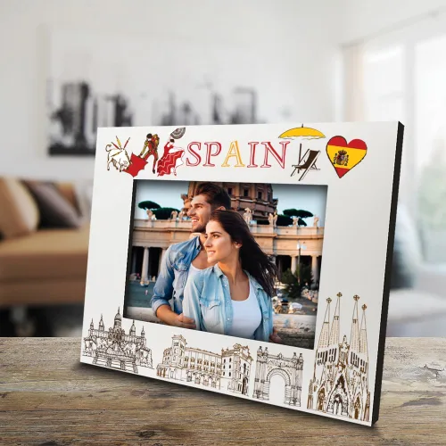 Miniatura 2 de BELLA BUSTA -Marco de fotos de España-Boda, Luna de Miel, Vacaciones, Aventuras en España - Juego de Diseño de Símbolos Temáticos de España