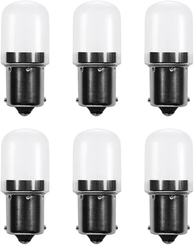 1141 BA15s - Bombillas LED de bayoneta de 12 V, resistente a la intemperie 1156 S8, 1 W, color blanco frío, 6000 K para luces de caravana y