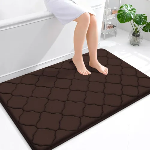 Miniatura 227 de OLANLY Alfombra de Baño de Espuma Viscoelástica de 24 x 16 pulgadas, Ultra Suave y Absorbente, Alfombras de Baño Antideslizantes, Cómodas, Lavables