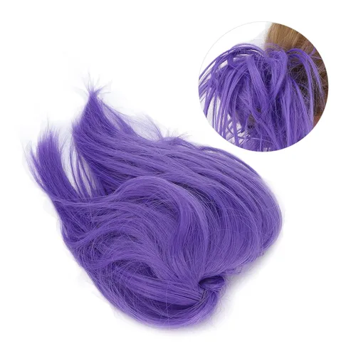 Miniatura 7 de Peluca con diadema, moño de trenzas para el cabello, moño de trenzas y moño desordenado de moda, moño sintético para coleta, moño para mujeres