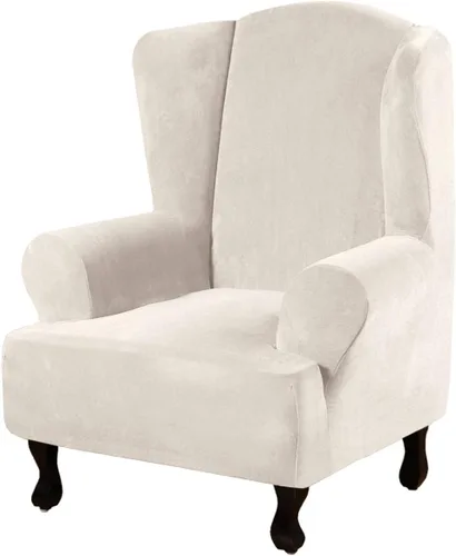 Miniatura 60 de H.VERSAILTEX Funda de terciopelo elástico para sillón, funda para sillón de 1 cojín para sala de estar, funda de muebles hecha de terciopelo grueso