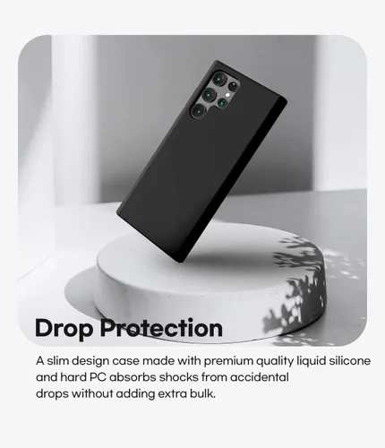 Miniatura 2 de GOOSPERY Funda de silicona líquida compatible con Samsung Galaxy S22 Ultra, suave al tacto, protección de cuerpo completo, a prueba de golpes
