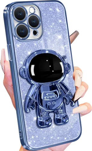 Miniatura 17 de Buleens Funda para iPhone 13 Pro Astronauta, Fundas Transparentes para iPhone 13 Pro con Papel Brillante y Soporte de Astronauta, Mujeres Niñas Rosa