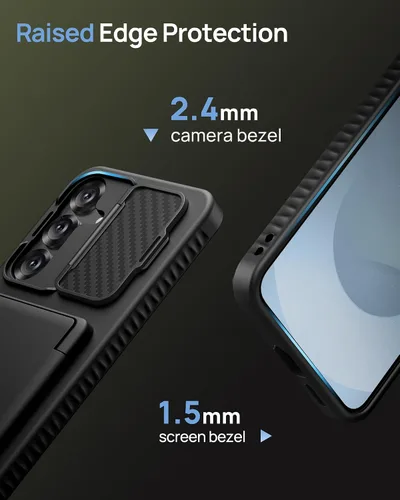 Miniatura 7 de Funda Cartera para Samsung Galaxy S25+ Plus, con Soporte Integrado y Portarjetas y Cubierta de Cámara, Funda Cartera Multifuncional con Atril