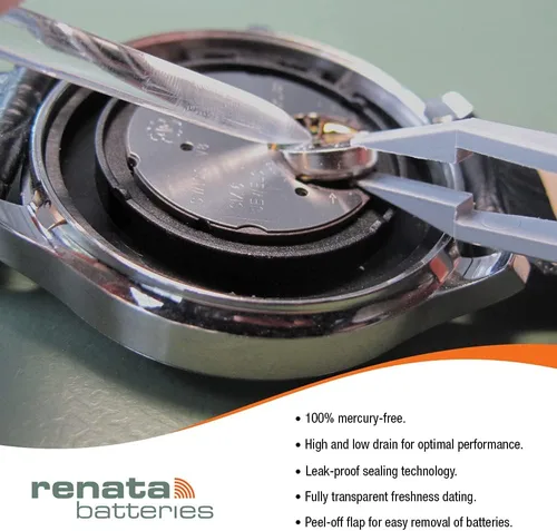 Miniatura 6 de Renata Batteries Batería de óxido de plata 397 0% mercurio (paquete de 5)