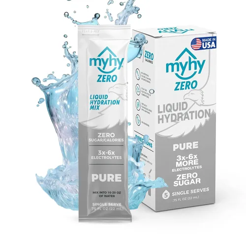Miniatura 17 de MyHy ZERO - Paquetes de hidratación líquida – Mezcla de bebidas con electrolitos, paquetes hidratantes líquidos con electrolitos para hidratación