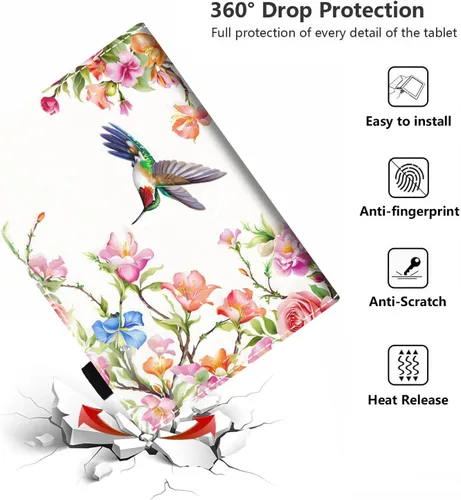 Miniatura 5 de Funda para tablet Amazon Kindle Fire HD 10 de 10.1" (9ª/7ª generación, versión 2019/2017) – Funda de piel sintética con función de encendido