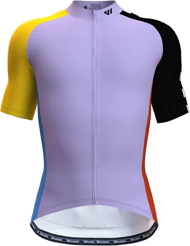 Maillot de ciclismo para hombre, manga cortalarga, camisas de ciclismo con cremallera completa con bolsillos, ropa de bicicleta de carretera