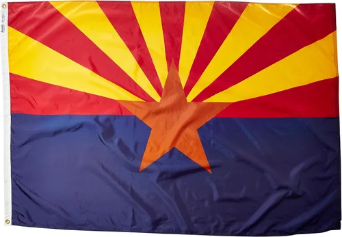 Miniatura 4 de Annin Flagmakers Bandera del estado de Arizona fabricada en Estados Unidos según las especificaciones de diseño oficiales del estado, 2 x 3 pies