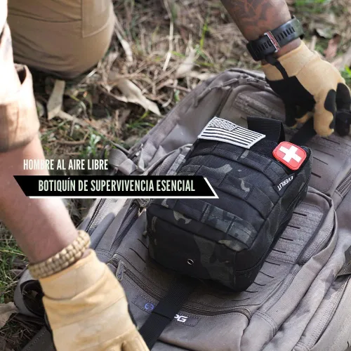 Miniatura 6 de EVERLIT Kit de supervivencia de 250 piezas de primeros auxilios IFAK EMT Molle Kit de supervivencia para equipos al aire libre, kits de emergencia